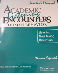 Academic Encounters Human Behavior Listening Teacher�s Manual