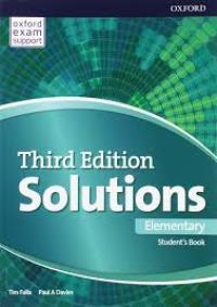 Solutions 3ED ELEMENTARY Student�s Book